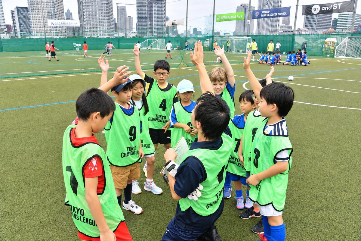 英語環境でスポーツを楽しむお子さま